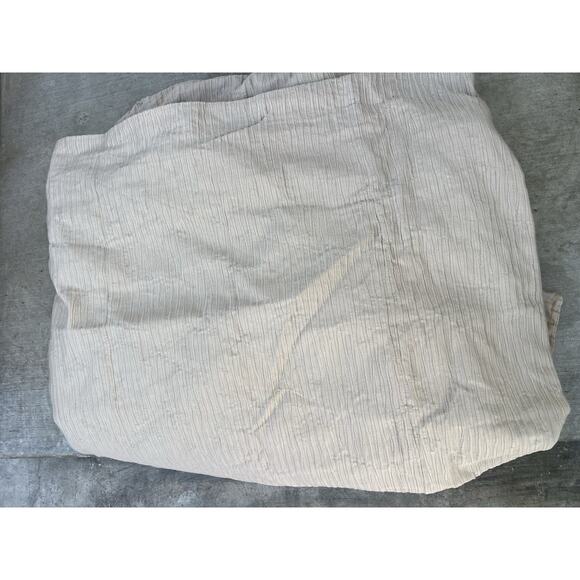 Retail $420 Hotel Collection Ikat Stripe King Duvet Cover Ivory Sand Tan Portuga - Picture 15 of 16